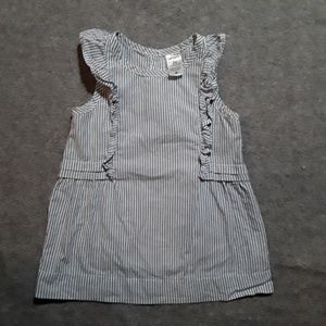 Carter's toddler top Bond white and blue strips